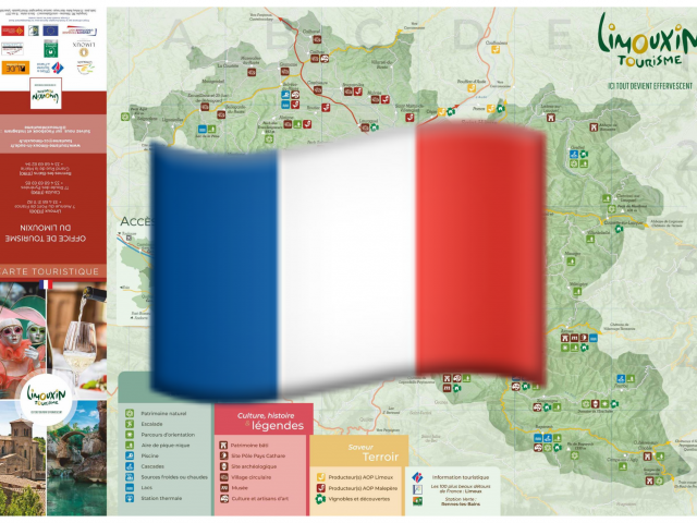 Tourist map in French