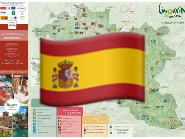 Tourist map in Spanish